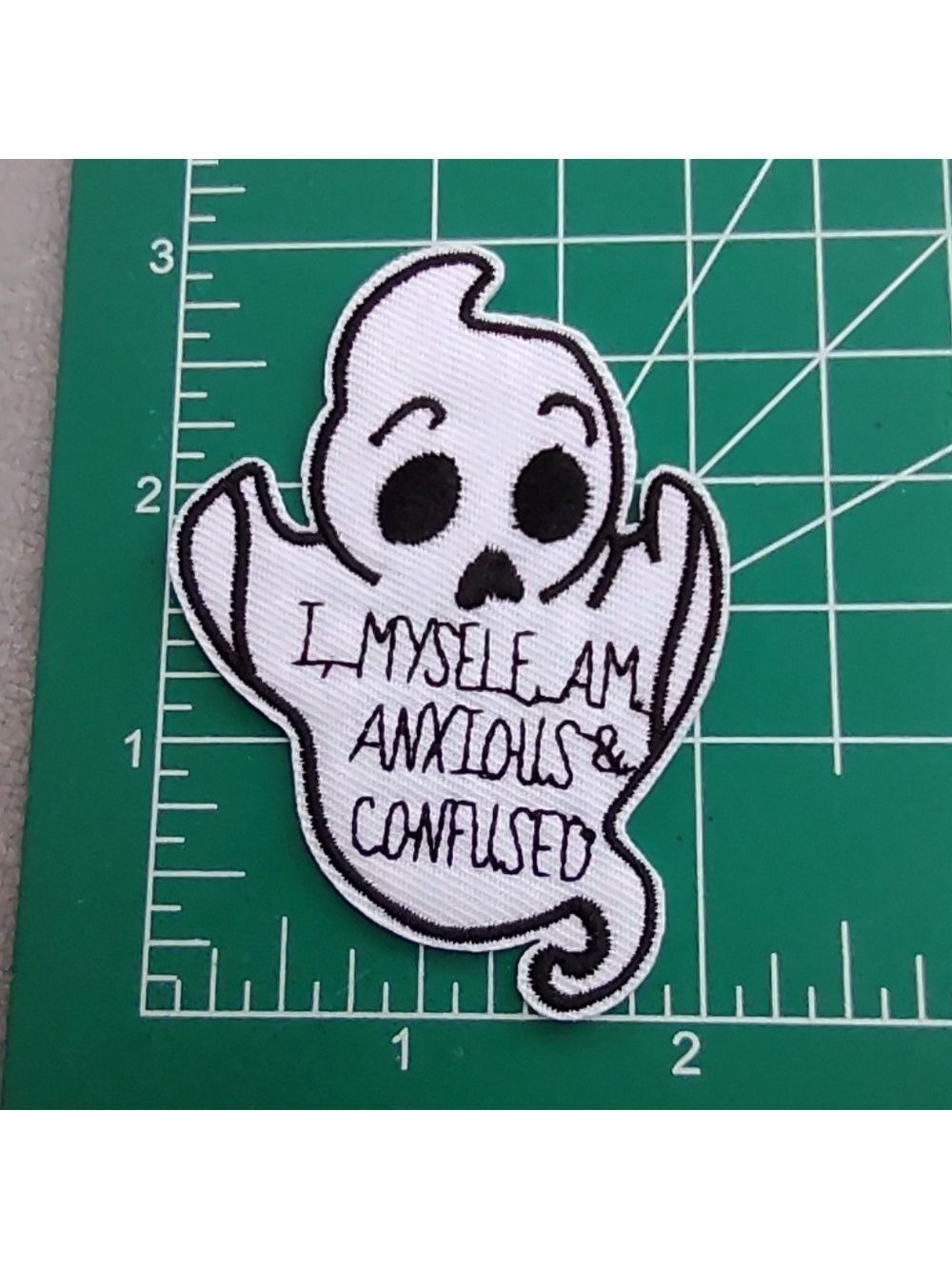 🌻 Ghost Patch with Black and White Design